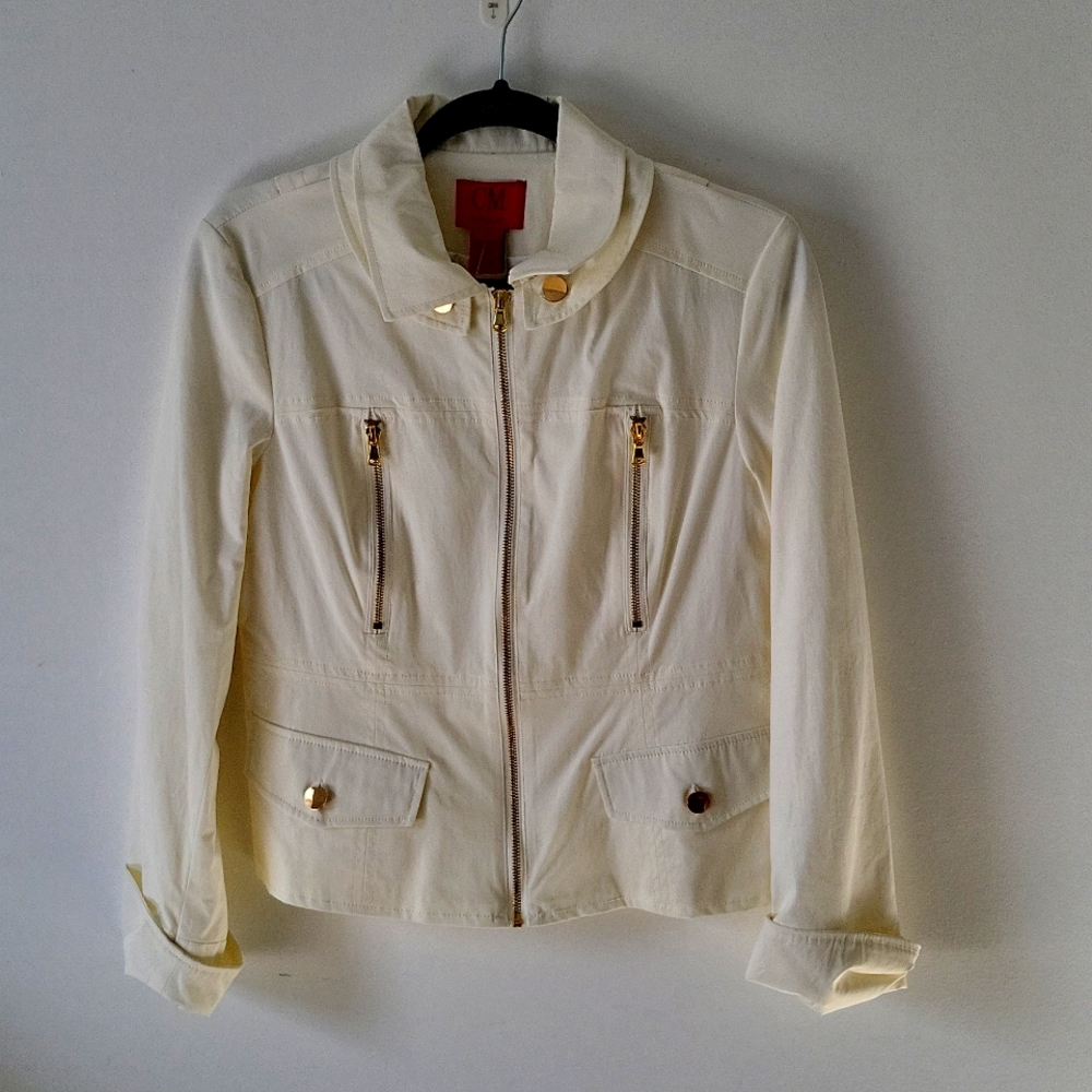 Cream jacket with gold details
